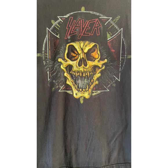 Rare Y2K Vintage 2005 Slayer Double Siding Graphic Rock Band T-Shirt Size Large - Picture 4 of 8